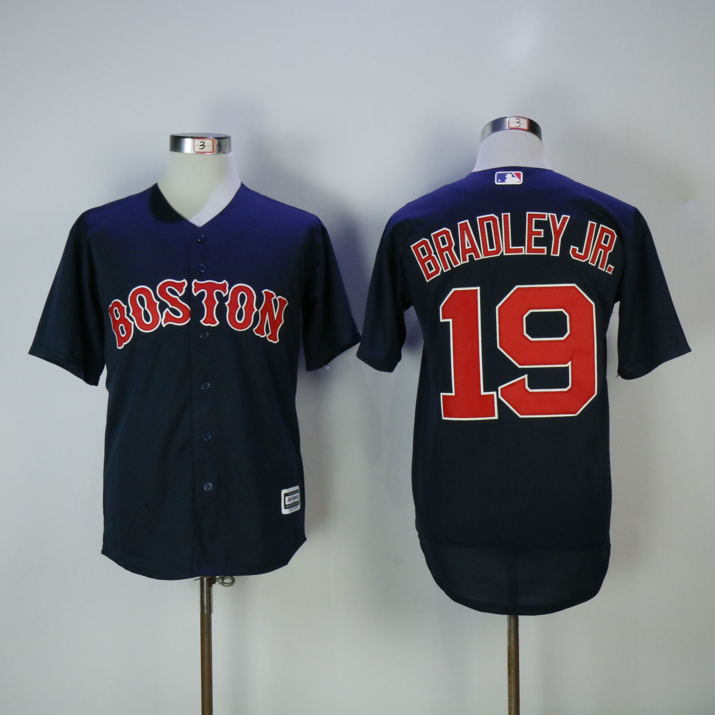 Men Boston Red Sox #19 Bradley jr Blue MLB Jerseys